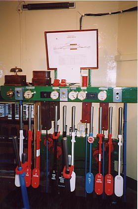 Inside Corfe Castle signalbox