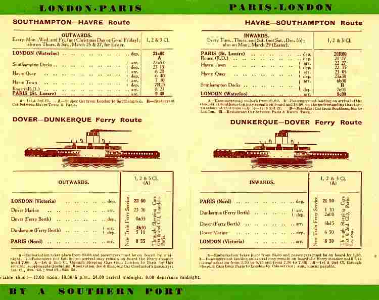 timetables