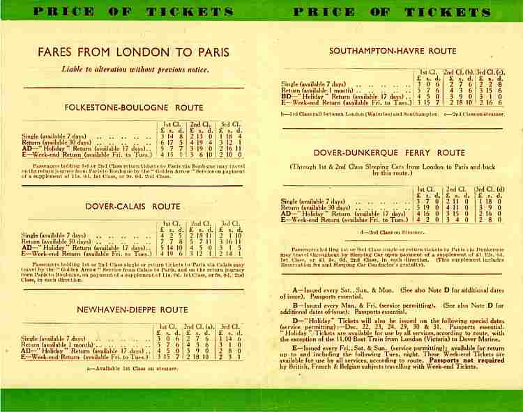 timetables
