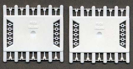 Image of two sprues worth of Peco Individulay IL-120 chairs