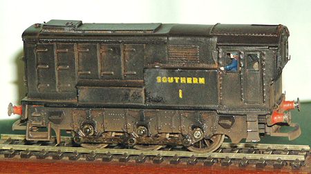 Broadside view of the model