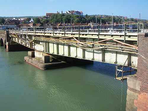 Folkestone Harbour swing bridge